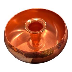 Vintage CopperCraft Guild Candlestick Holders Candle Bowl 5x2" New In Box